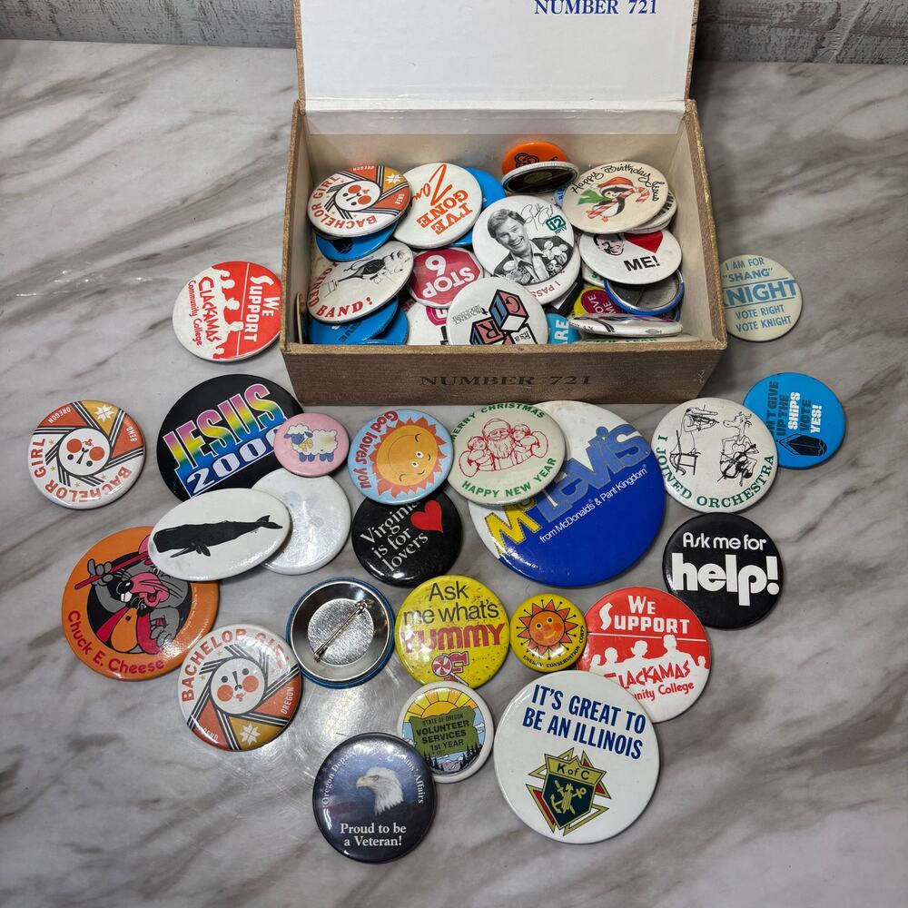 Vintage Mixed Metal Buttons Assorted Lot